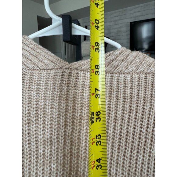 TOPSHOP Oatmeal Beige Oversize Open Front Long Maxi Cardigan Womens Size 4-6 - Picture 5 of 7